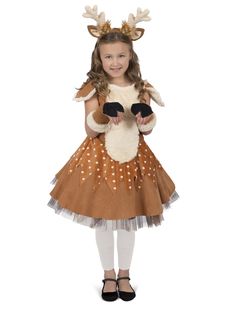 Buy Doe the Deer Girls Costume at Walmart.com Deer Cosplay, Teen Jackets, Deer Dress, Deer Ears, Boy Jacket, Deer Costume, Deer Girl, Brown Deer, Usa Shoes