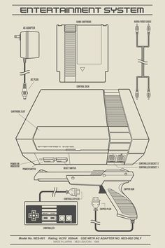 an instruction manual for the nintendo entertainment system, with instructions on how to use it