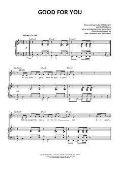 sheet music with the words good for you