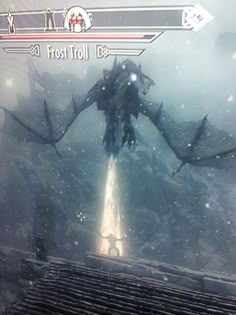 the video game, frosttroll b is shown in this screenshot from an angle