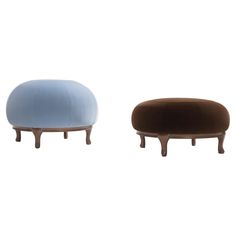 two small stools sitting next to each other