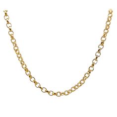 Large Rolo Link Chain Made of 18K Gold Plated Brass Measures 15" Classic Gold Rolo Chain Necklace, Classic Gold-plated Rolo Chain Necklace, Classic Gold Plated Rolo Chain Necklace, Elegant Gold-tone Rolo Chain Necklace, Gold Rolo Chain Link Necklace, Classic Gold-plated Necklace With Rolo Chain, Classic Gold Plated Necklace With Rolo Chain, Yellow Gold Oval Link Rolo Chain Necklace, Yellow Gold Plated Rolo Chain Necklace