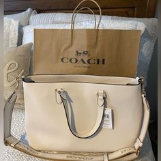 Brand New Coach Bag. Comes From A Non Smoking/ No Pet Home Pet Home, Coach Purses, Cream White, Coach Bags, Bag Lady, Brand New, Women Shopping, Color