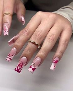 Outrageous Nail Designs, Tiktok Nail Ideas, Nail Set Designs, Xl Nails Design, Nail Designs Art Ideas, Spring Nails Bright, Baddies Nails, Tiktok Nails, Carcase Iphone