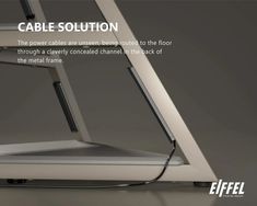 an advertisement for the effel cable solution, which is designed to be used as a power source