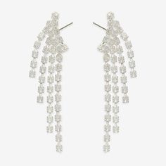 Included: 1 Pair of EarringsEarring Back: PostMetal Color: Silver ToneEarring Length: 23mmEarring Width: 72.9mmCare: Wipe CleanStone Type: 70 Cubic ZirconiaEarrings Type: Post EarringsEarrings Style: Drop EarringsMetal: BrassCountry of Origin: Imported Drop Earrings Silver, Earrings Drop, Silver Drop Earrings, Earrings Color, Earrings Silver, Cubic Zirconia, Silver Tone, Drop Earrings, Bar