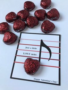 valentine's day card with chocolate candies on it and a note for someone to write