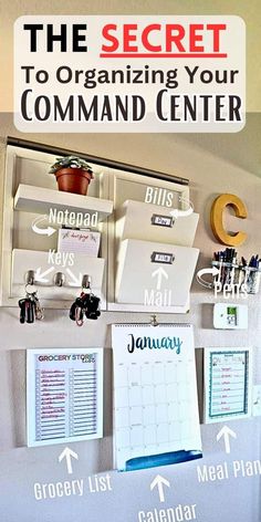 the secret to organizing your command center on a wall with magnets and calendars