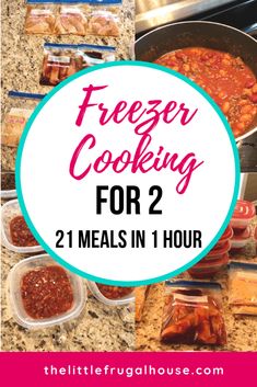 freezer cooking for 2 meals in 1 hour