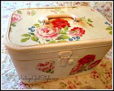 Painted Luggage, Trash Can For Car, Trendy Sewing