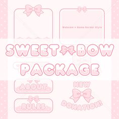 the sweet bow package is shown in pink