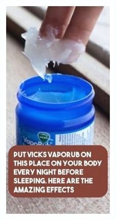 Undying gratitude. Unparalleled information! Vicks Vapor Rub, Cold Symptoms, Before Sleep