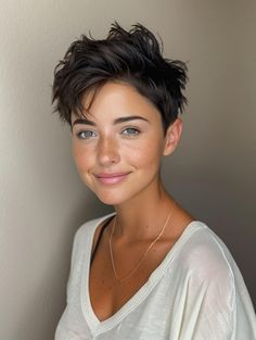 2024 Trendy Short Haircuts for Women - Layers, Bangs & Styles Pixie Haircut Curtain Bangs, Ultra Short Hairstyles For Women, Short Crop Hair Women, Short Haircuts For Women 2024, Cropped Haircut For Women, Really Short Haircuts For Women, Short Hairstyle Women Pixie, Boy Cut For Women, Shag Pixie Cut