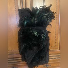 Excellent Condition. Strapless Dress Black, Feathers Are Blended With Green. Size 6 Zipper On The Side Strapless Dress Black, Terani Couture, Feather Dress, Black Feathers, Couture Dresses, On The Side, Dress Black, Feathers, Strapless Dress