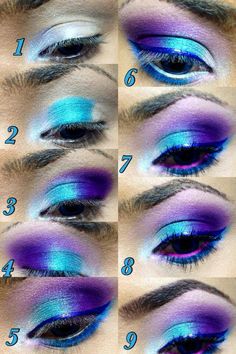 Blue and purple Makeup Looks Festival, Eye Makeup Festival, Looks Festival, Makeup Festival, Purple Makeup Looks, Festival Makeup Rave, Festival Makeup Glitter, Makeup Pics, Sparkly Makeup