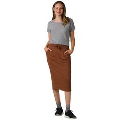 Classic And Chic, This Prana Midi Skirt Is Perfect For Lazy Days And Being On The Go. Features Side Slit Pockets So You Can Carry The Essentials And Stay Hands Free. Drawstring Waistband So You Can Adjust To Your Best Fit. Brand New With Tags! Sku: Sk1052p Waist: 14in Length: 28.5in Info Below From The Web Eco-Friendly Materials Provide Breathable, Wicking Performance Ribbed Waistband With Drawstring Provides A Comfortably Secure Fit Back Slit Increases Range Of Motion And Adds Feminine Flair Silver Midi Skirt, Grey Pleated Skirt, Midi Skirt Pattern, Patchwork Skirt, Purple Skirt, Denim Cotton, Orange Fashion, Summer Skirts, Flowy Skirt