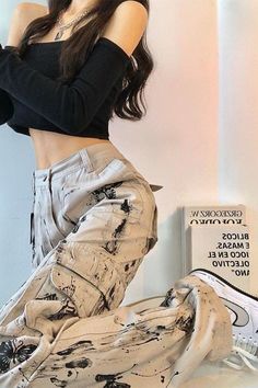 Tie Dye Butterfly, Celana Kargo, Streetwear Cargo Pants, Design Pants, Tie Dye Pants, Womens Camisoles, Beach Maxi Dress, Street Design