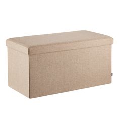 a large beige storage box on a white background