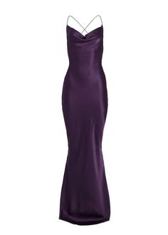 Massimo Silk Gown – SEROYA NYC Deep Purple Outfit, Purple Dress Aesthetic, Deep Purple Dress, Purple Formal Dress, Dark Purple Dresses, Purple Silk Dress, Australia Clothes, Violet Dresses, Purple Prom Dress