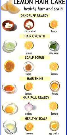 In combination with other powerful natural ingredients, lemon helps to get rid of dandruff, deeply clean the scalp, and also fight hair fall. Hair Growth Conditioner, Makanan Rendah Kalori, Hair Fall Remedy, Coconut Oil Hair Growth, Lemon Hair, Homemade Hair Treatments, Stop Hair Breakage, Dandruff Remedy, Clean Scalp