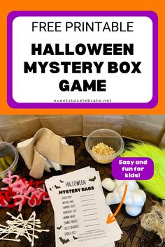 the free printable halloween mystery box game