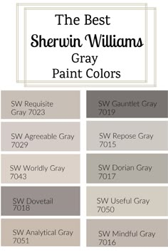 the best sherwin williams gray paint colors