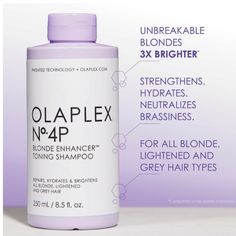 Brand New. Never Opened. Best Purple Shampoo In The Hair Game!! Olaplex Products, Olaplex Shampoo, Shampoo For Gray Hair, Hair Repair Treatments, Toning Shampoo, Purple Shampoo, Sulfate Free Shampoo, Hair Repair, Grey Hair