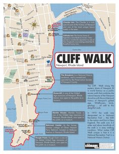 a map of the city of cliff walk