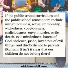 No, our children don’t belong there. Homeschool Homestead, Homeschool Vs Public School, Homemaker Quotes, Christian Facts, Wild Schooling, Unveiled Wife, Tidy House, Powerful Messages