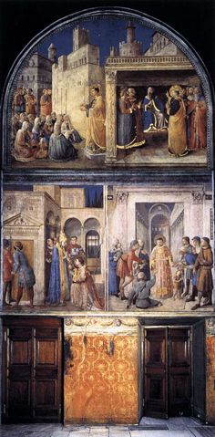 Fra Angelico - Chapelle Nicoline, Vatican. Fra Angelico, Rome Italy, Italian Art, Italian Artist, Catholic Art, Sacred Art, Religious Art, Art And Architecture