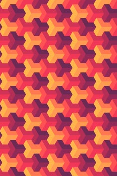 an orange and red geometric pattern