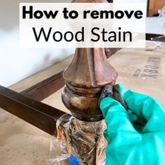 how to remove wood stain from a bed frame