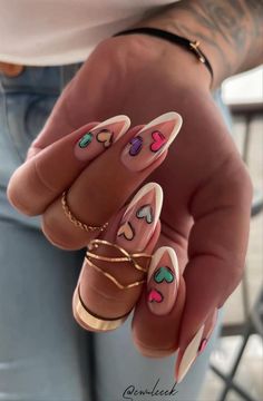 Short Almond Shaped Nails, روتين العناية بالبشرة, Funky Nails, Chic Nails, Dope Nails, Nail Polishes, Valentines Nails, Long Acrylic Nails, Cute Acrylic Nails