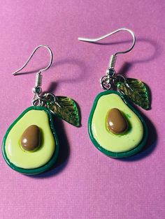 3D Avocado Earrings. Avocado Earrings, Handmade Fashion Jewelry, Earrings Green, Green And Yellow, Handmade Fashion, Gift For Women, Earrings Handmade, Fashion Earrings, Jewelry Earrings Dangle