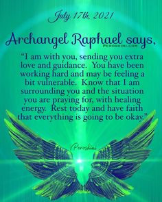 an image of two birds with the words, angel raphaell raphaell says i am with you, sending you extra love and guidance