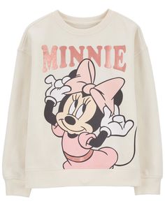 She'll love this special Minnie Mouse pullover to wear on chilly days, complete with a gold glitter bow. Gold Glitter Bow, Dream Kids, Carter Kids, Glitter Bow, Pullover Designs, Clothing Essentials, Disney Outfits, Girls Sweaters, Shop Clothing