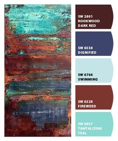 the color scheme for palettes by laurenette is shown in blue, green and red