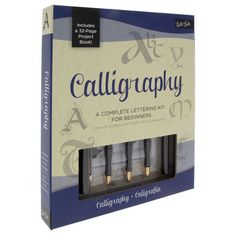 the calligraphy kit contains four different types of writing