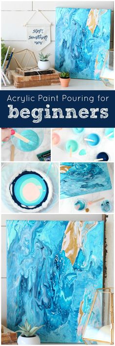 acrylic paint pouring for beginners