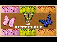 a bulletin board with butterflies and the words border with butterfly