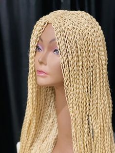 Handmade Braided Wigs - READY TO SHIP TODAY!!! | eBay Braids On Wig, Watermelon Braids, Micro Twists, Jumbo Braiding Hair, Y2k Hair, Braided Wigs, Braids With Extensions, Braided Wig, Side Braid