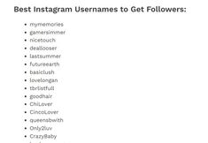 the best instagram usernames to get followers in 2013, according to their social profile