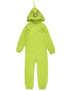 PRICES MAY VARY. Officially Licensed Whimsical Design: Embroidered details on the hood capture GRINCH's iconic face, adding a playful and festive touch to your loungewear. Ultra-Soft Microfleece: Made from 100% polyester, this union suit offers the ultimate in softness and warmth, perfect for cozying up on cold winter nights. Comfortable Fit: Cuffed arms and legs ensure a snug and comfortable fit, keeping you warm from head to toe while preventing drafts. Convenient Closure: This garment feature Grinch Pjs Family, Grinch Pajama Fay, Grinch Pajamas Onesie, Grinch Clothes, Grinch Onesie, Grinch Pj Pants, Christmas Onesie Womens, Grinch Mens Pajama Pants, Grinch Pajamas