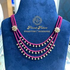 Ruby Beads Necklace Designs, Durga Jewellery, Pearl Jewellry, Sf Fashion, Vintage Indian Jewelry, Indian Wedding Jewelry Sets, Stone Bead Jewelry