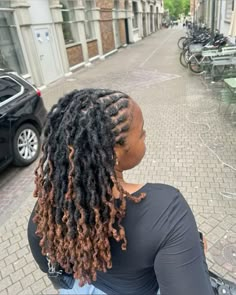 locs. Locs Styling For Women, Neck Length Locs Styles Black Women, Hair Down Loc Styles, Braid Back Loc Styles, Half Up Half Down Locs Black Women, Long Lasting Loc Styles, Locs With Twists, Loc Styles Down Do, Fulani Locs Hairstyle