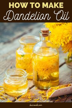 Herbal Oil Recipes, Infused Oil Recipes, Dandelion Benefits, Oil Infusion, Diy Herbal Remedies