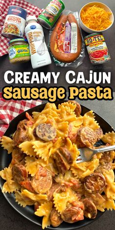 this creamy cajun sausage pasta is the perfect meal to make for dinner or as an appetizer