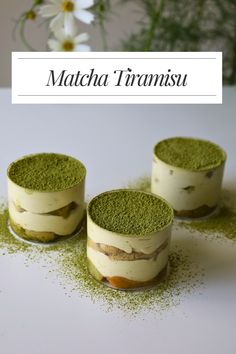 matcha tiramisu Matcha Jelly, Matcha Dessert Recipes, Tiramisu Cups, Matcha Tiramisu, Lady Fingers, Green Tea Powder, Asian Desserts, Tea Powder, Vibrant Green