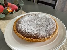 a cake sitting on top of a white plate