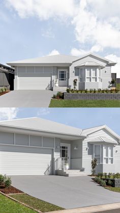 two pictures of the same house in different angles